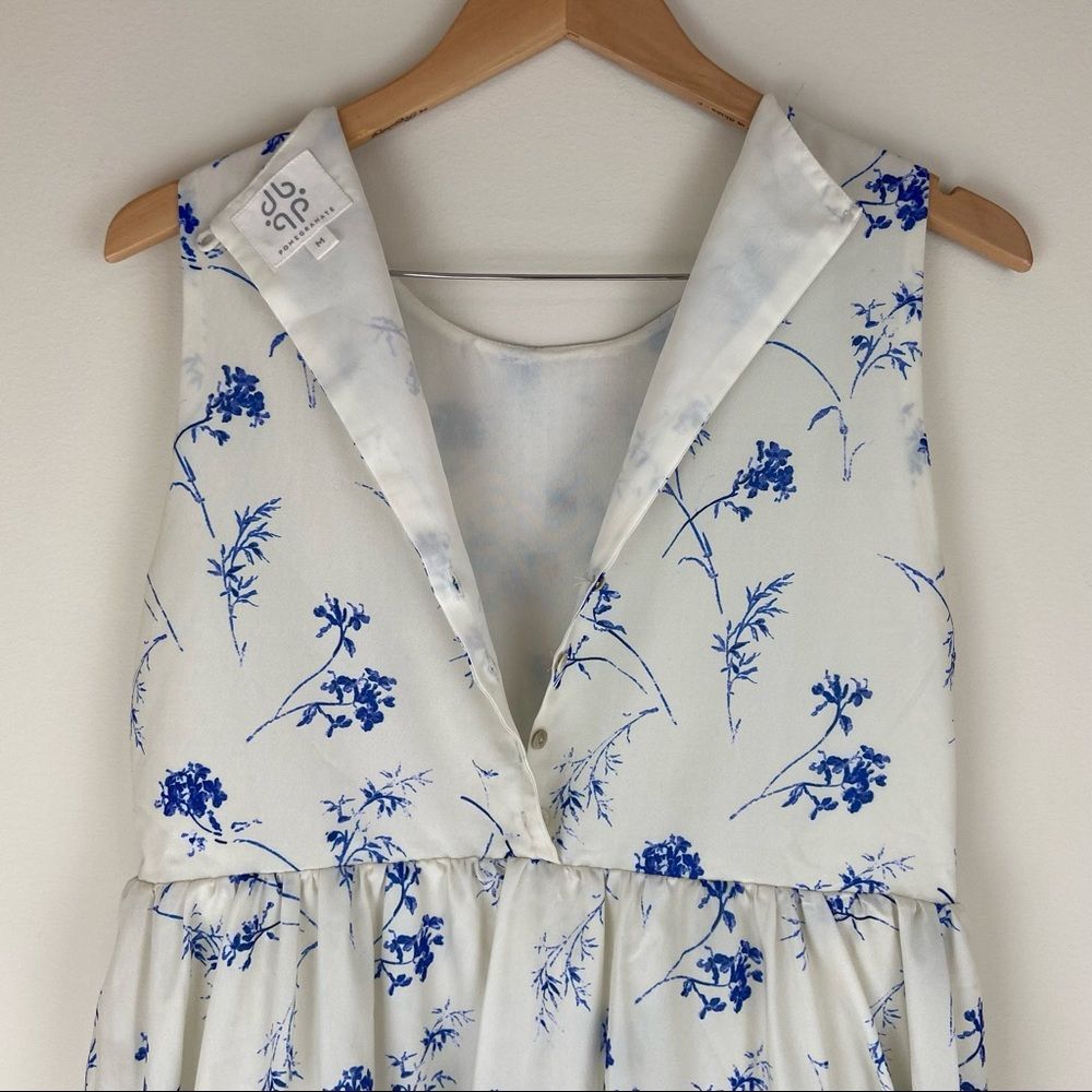 NWOT Lucky Brand Pomegranate Crepe Tiered Midi Dress - Picture 8 of 13